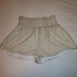 Grey bandit linen shorts